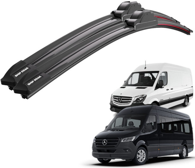 1+1 벤츠 스프린터 전차종 순정 호환형 초밀착 와이퍼 윈도우 브러쉬 와이퍼블레이드, T2-스프린터W907(19-현재)-650+600/H