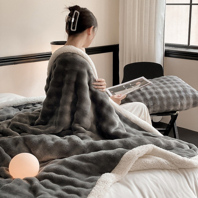 마붐생활 극세사 양털 이불 담요