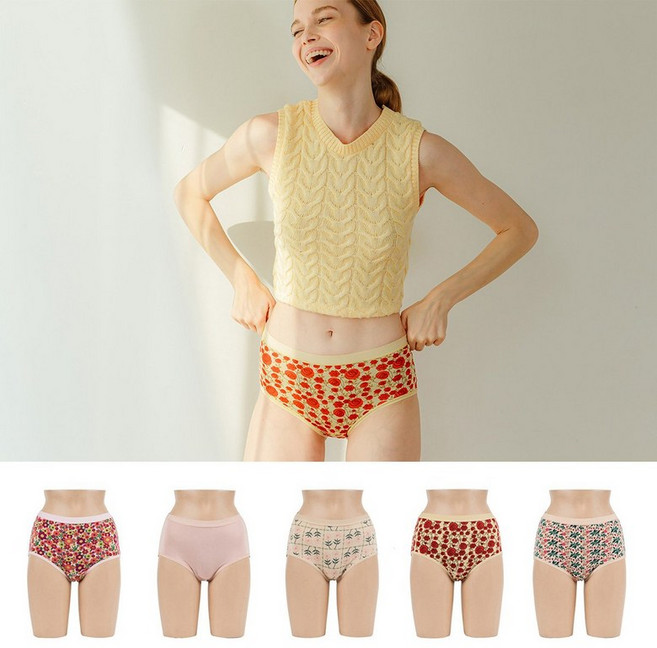 라페어 인견 나염 팬티 5종 오렌지무드 LWHSS212 KRA578 AKY649