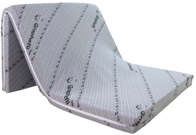 熊棉 石墨烯三折床墊 - 台灣製造 8公分厚 簡易床墊 宿舍床墊 - 單人加大3.5尺(105X188cm)