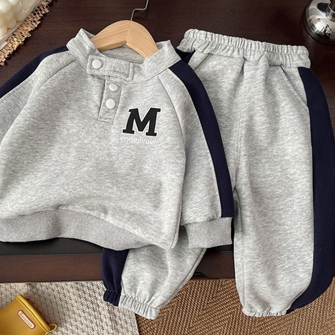 [앙디] P상하복 그레그리M (PB013) / (맨투맨티셔츠+츄리닝바지)_(베이비 영유아복 아기옷 아동복 의류 여아용 봄 가을 상하세트)