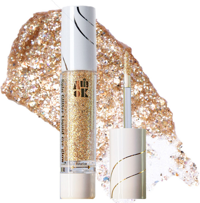 아미옥 스핀 글리터 리퀴드 아이글로우, EG300 메가골드, 1개