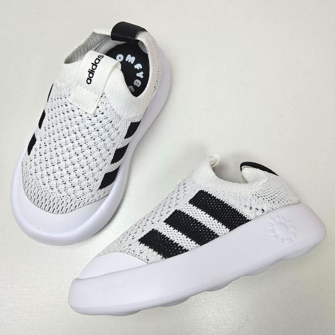 아디다스 베이비 슬립온 운동화 버블컴피 화이트 끈없는 키즈 신발 유아 아동 발편한 스니커즈