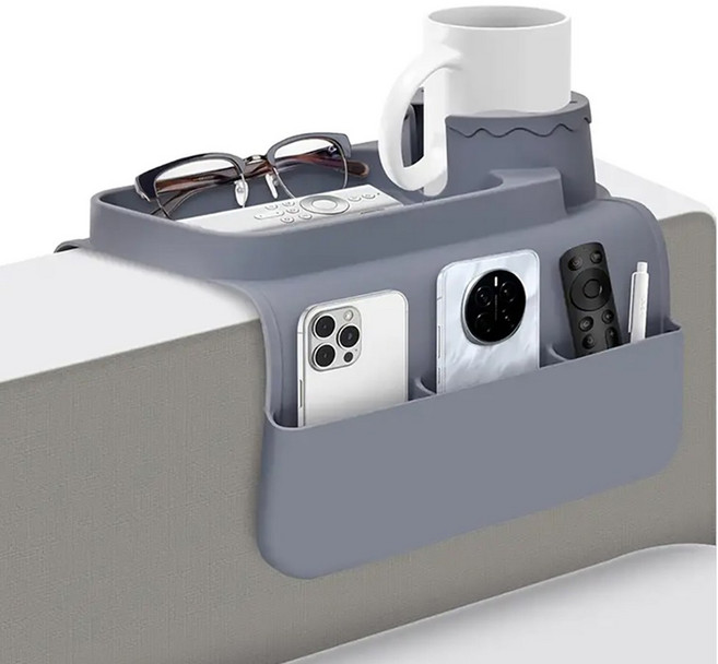 다퍼남 다용도 소파 실리콘 트레이, 1개, 그레이