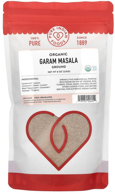 퓨어인디안푸드 가람 마살라 분말 맛 226g(8oz), PIF50695, 226g, 1개