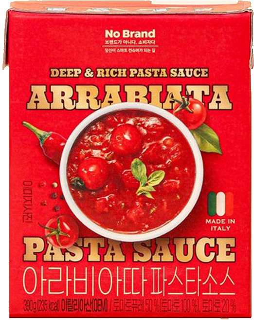 노브랜드 아라비아따 파스타 소스, 1개, 390g