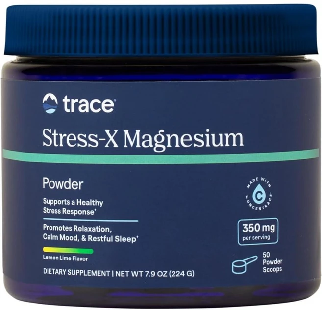 트레이스미네랄 스트레스X 마그네슘 파우더 레몬라임맛 Trace Minerals Stress-X Magnesium Powder, 1개, 224g - 쿠팡