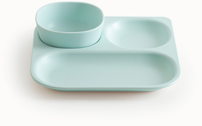 탁가온 에코젠 네모 유아 3구 식판 세트, 민트, 1개