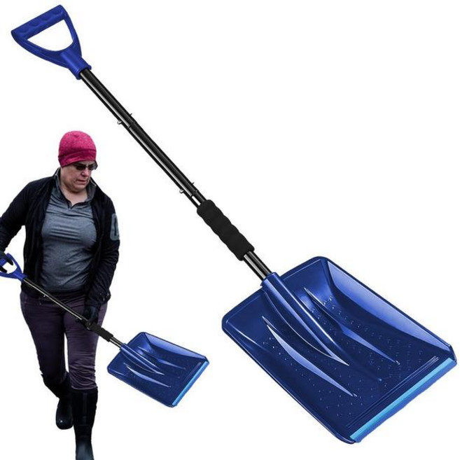 눈삽 산책로 핸드 셔블 경량 삽 겨울용 눈 제거 도구 발코니 계단 정원용, 1개