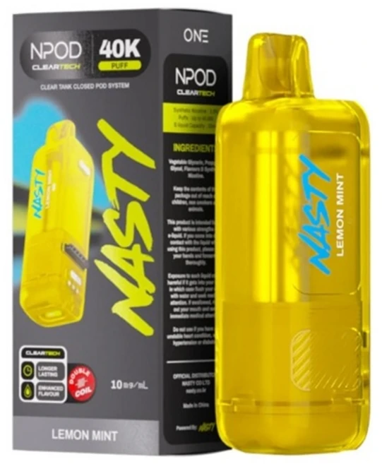 [NASTY ONE NPOD] 네스티원 엔파드 40000 PUFF, 레몬민트, 1개 - 쿠팡