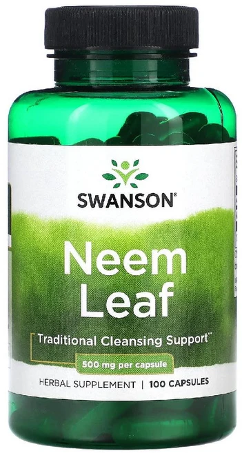 스완슨 님 잎 Neem Leaf 500mg 캡슐 100정, 스완슨 Swanson Neem Leaf 500 mg 1, 1개 - 쿠팡