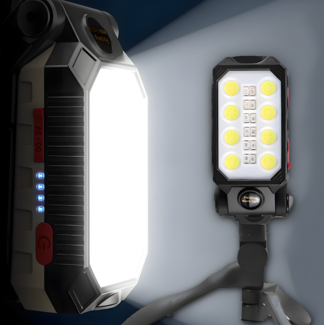 몬스터 캠핑 랜턴 충전식 LED 조명 후레쉬 거치대 포함, 1개, 혼합색상