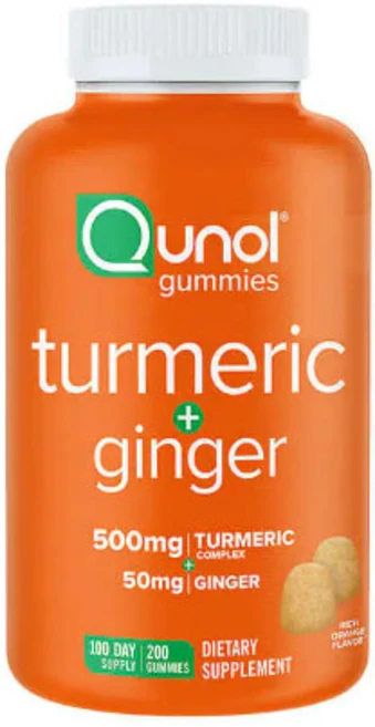 큐놀 강황 터메릭 커뮤민 플러스 진저 생강 200구미 1병 / Qunol Turmeric Plus Ginger 200 Gummies 1bottle Exp. 2024/10, 1개, 200정 - 쿠팡