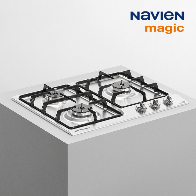 나비엔 매직 3구 빌트인 가스레인지 GRB-2013NA 실버 LNG용, 배송만 요청