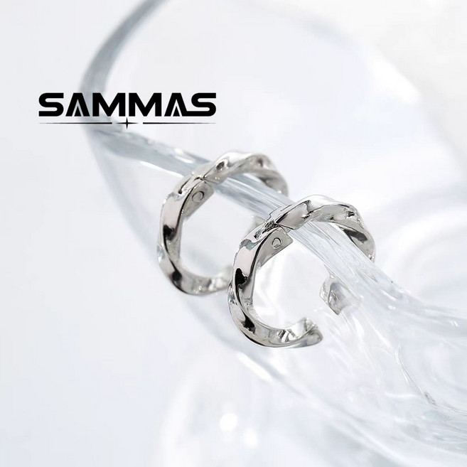 SAMMAS 莫比烏斯耳夾 無耳洞耳環 個性嘻哈耳夾式圈圈耳環