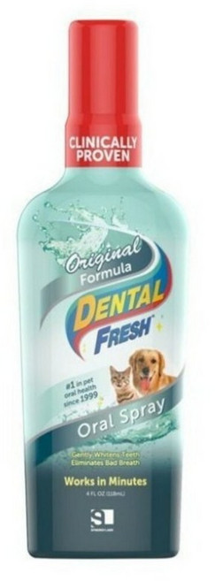 潔牙白 DENTAL FRESH 犬貓用口腔潔牙噴劑 口腔護理 貓狗潔牙漱口水, 1個, 犬貓用-口腔潔牙噴劑 4oz, 118ml