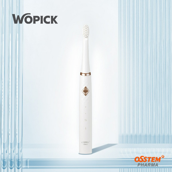 오스템 와픽 방수 전동 칫솔 WO-100W, 오스템 와픽 전동칫솔 WO-100W, 1개, 화이트