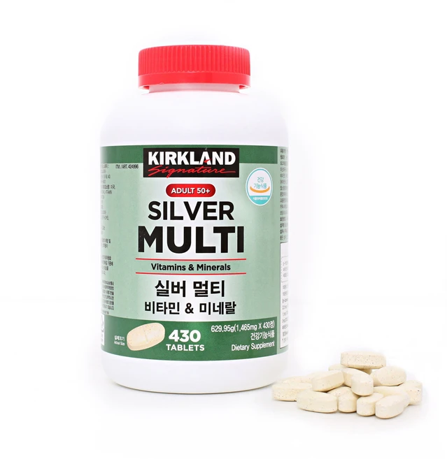커클랜드 시그니춰 실버 멀티비타민 & 미네랄 1465mg 430정 / 캐나다정품, 1개 - 쿠팡