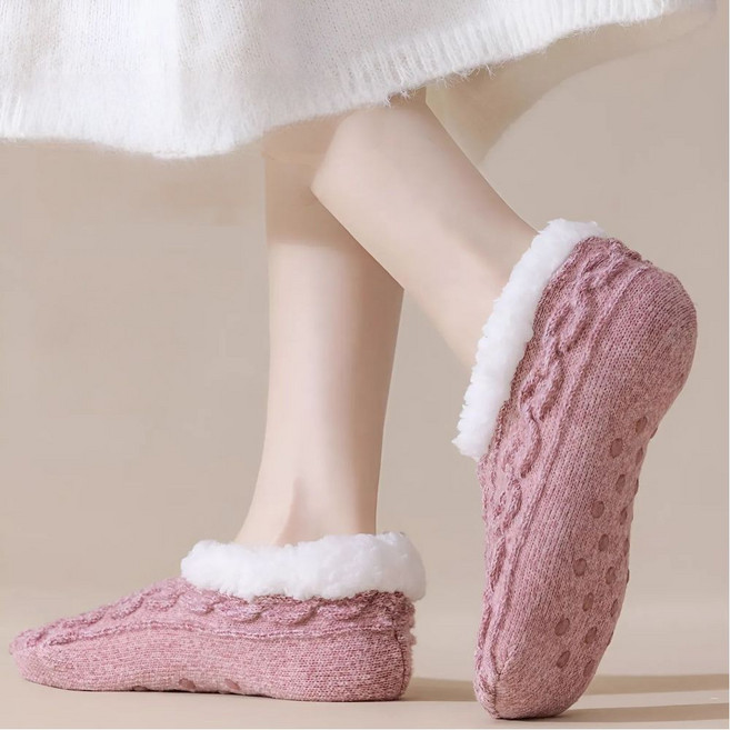 양털 수면 덧신 보온 양말 2족 세트 벨라노어