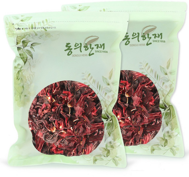 동의한재 A급 이집트 히비스커스 꽃잎 차, 2개, 500g, 1개입