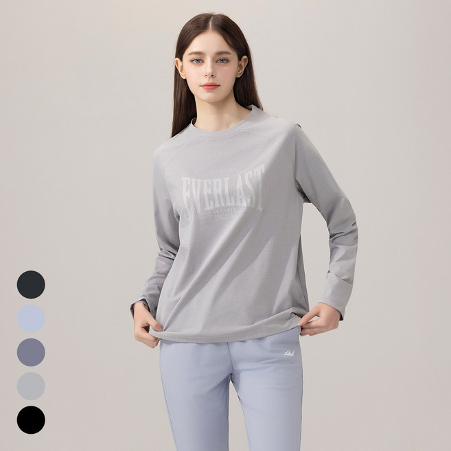 에버라스트 여성 맨투맨 티셔츠 나그랑 9부 긴팔티