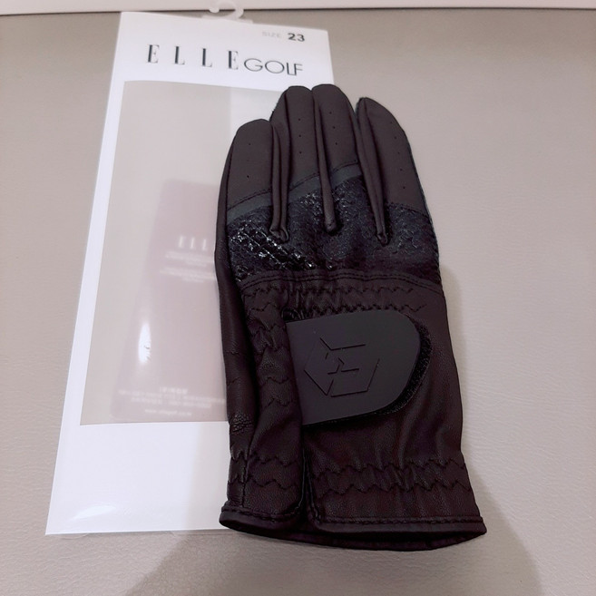 엘르골프 남성 양가죽 합성피혁을사용한 편안하면서도 타이트한 왼손장갑### 6I-18101820##, 블랙, 1개