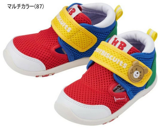 미키하우스 핫비 더블러셀 슈즈 멀티컬러 12-18cm 72-9305-495