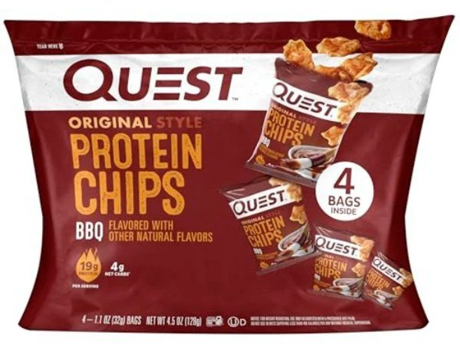 Quest Nutrition 퀘스트 프로틴 칩 오리지널 스타일 버라이어티 팩 (12팩), 바비큐, 1.1 온스 (12개 팩), 32g, 12개 - 쿠팡