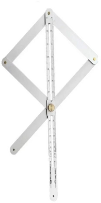 스케일이 코너 앵글 파인더 다기능 게이지 각도기 마이터 톱 베벨 작동, white 450mm, 1개