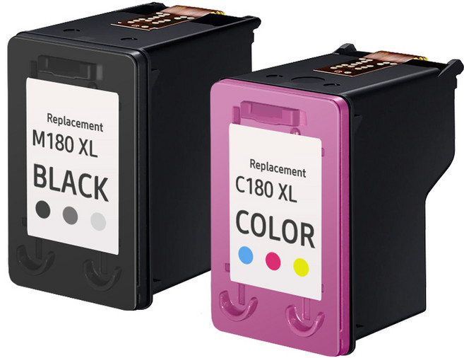 삼성 INK-M180 INK-C180 호환 대용량 프린터 호환 잉크, 검정 컬러 SET, 1개
