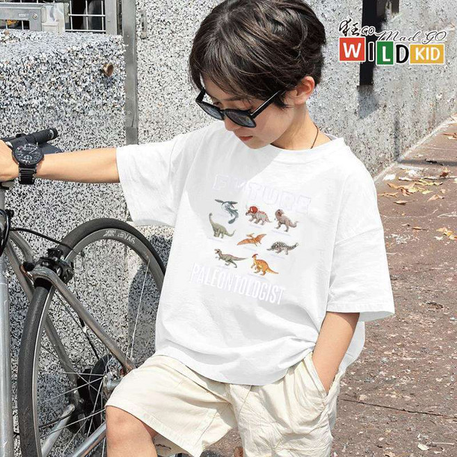 狂小孩 WILD KID 兒童短袖上衣 恐龍化石探險主題印花款