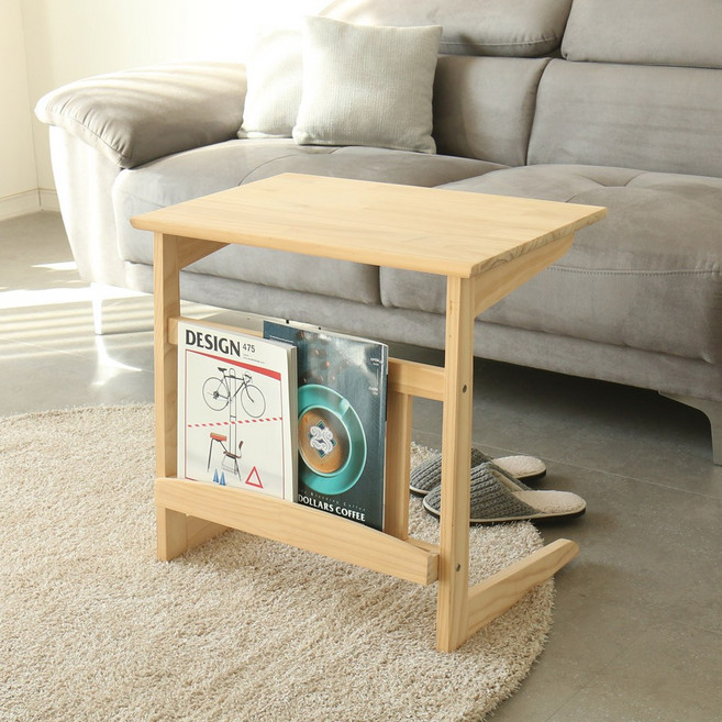 자네트가구 로렌 원목 매거진 사이드테이블