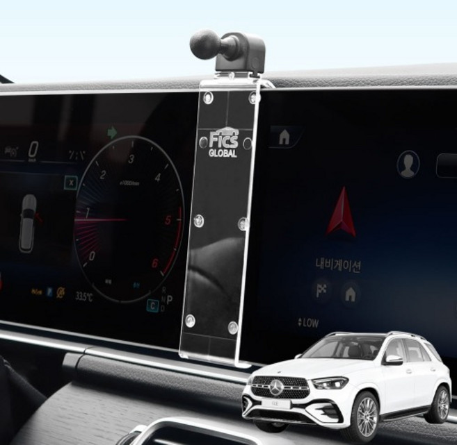 픽스글로벌 벤츠 GLE클래스 전용 차량용 핸드폰 거치대 마운트, 마운트 단품 + 픽스 맥세이프 엠비언트 거치대 S21