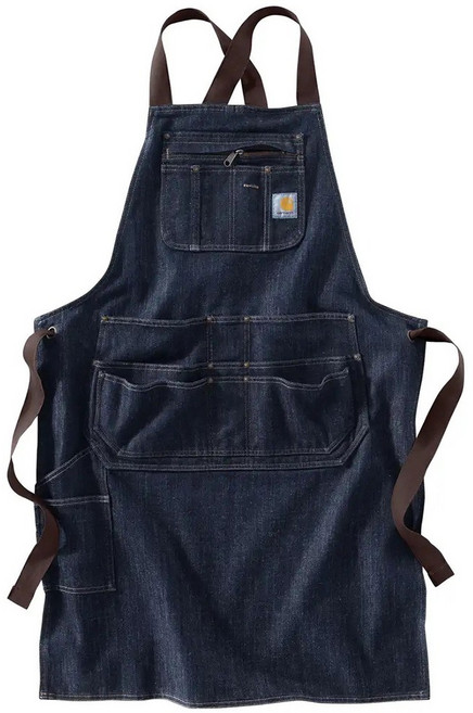 칼하트 데님 앞치마 에이프런 펌덕 네일 바리스타 작업복, 1개