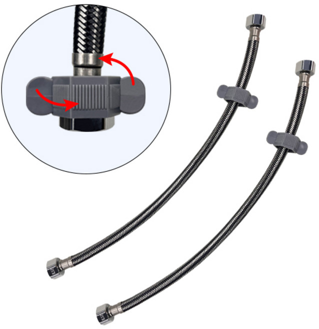 스테인리스 NO공구 세면대 고압호스 40cm 2개입, 1개