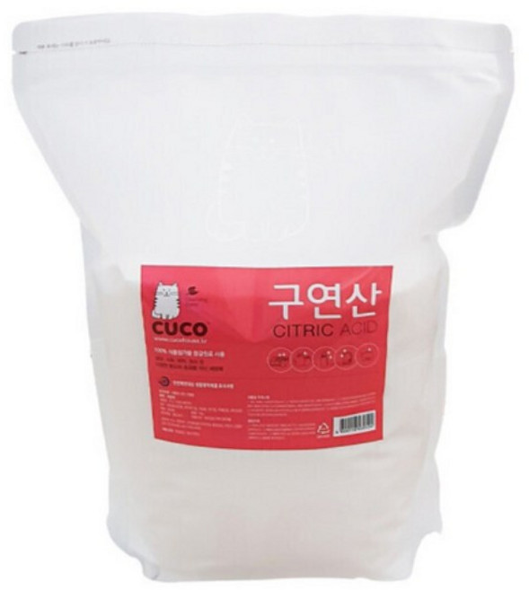 (CUCO)한내음 구연산 베이직 가습기 세척 물때 청소 섬유유연제, 1개, 5kg