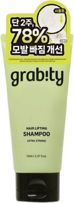 그래비티 헤어 리프팅 샴푸 엑스트라스트롱 탈모 완화 볼륨 강화 모발 케어, 1개, 70ml