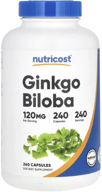 헁복하고 건강하세요 Nutricost 징코 빌로바 120mg 캡슐 240정 늘 챙기셔야합니다, Nutricost징코빌로바120mg캡슐240정, 1개 - 쿠팡