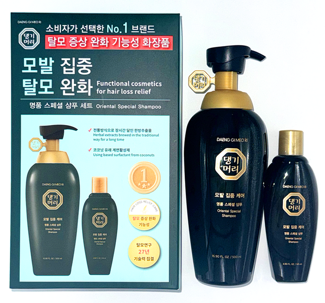 1+1 댕기머리 명품 스페셜 샴푸 500ml + 145 ml, 2개, 645ml