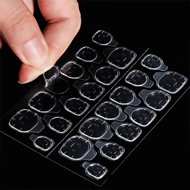 네일 양면 테이프 24pcs 말캉팁 폴리젤 부착용, 1개, 네일양면테이프