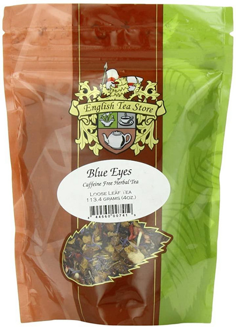 English Tea Store 루즈 리프 루이보스 허브 티 118.3ml(4온스), Blue Eyes 허브티 파우치, 4 Ounce (Pack of 1)