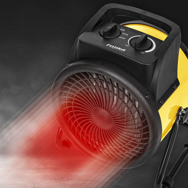 후지카 터보 PTC열 온풍기 (3K) (엘로우) FU-2233Y 3.0kw 휴대용 창고 작업장 가정 농장 현장, 옐로우