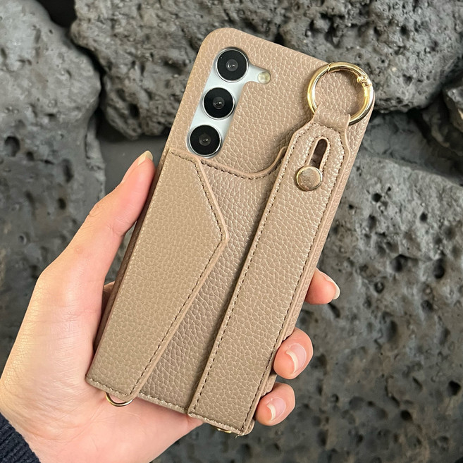 갤럭시 s23 카드 케이스 스트랩 손잡이 지갑 가죽 수납 2장 목걸이 여행 준비물