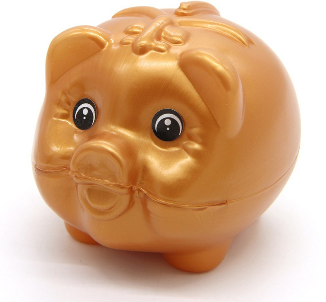 황금 골드 복 어린이 꿈 동전 지폐 돼지 저금통 소 1개