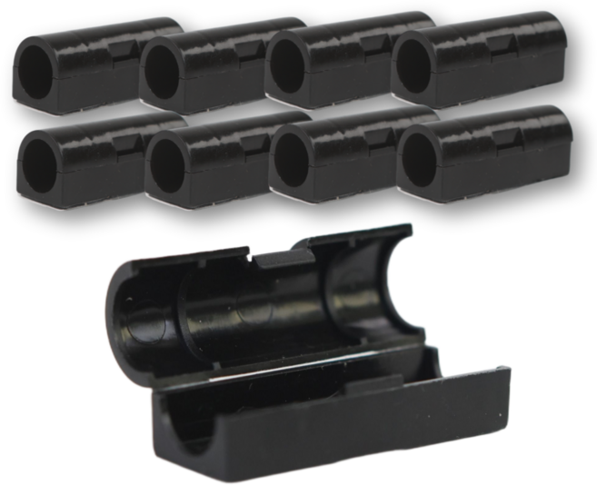 코지박스 케이블 선정리 클립 홀더 후크 캡형, 10개, 블랙 중형