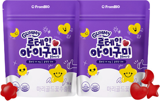 프롬바이오 루테인 아이구미 블루베리맛 구미 젤리, 2개, 14회분