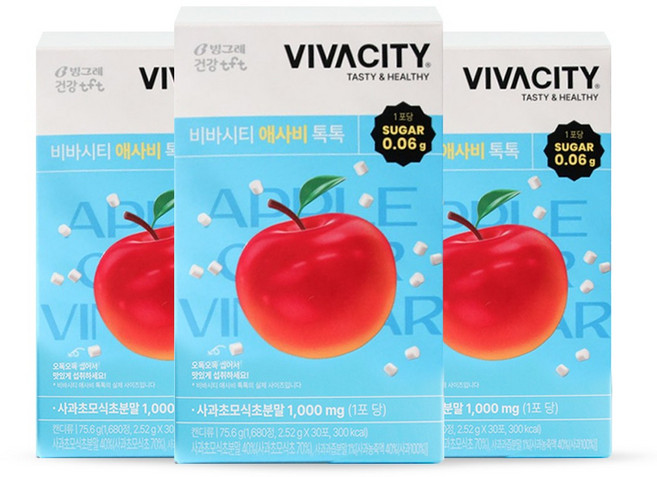 빙그레 건강tft 비바시티 애사비 톡톡, 2.52g, 90개