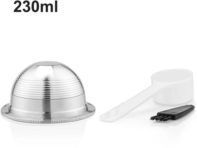 Nespresso Vertuo 커피 메이커 용 가능한 캡슐 포드 스테인레스 스틸 리필 형 에스프레소 탬퍼