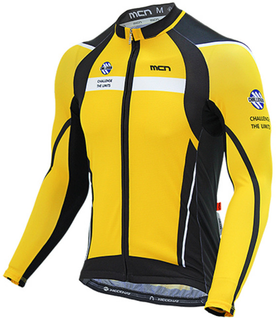 MCN 옐로우 맥스 긴팔져지 자전거의류 라이딩 싸이클 기능성티