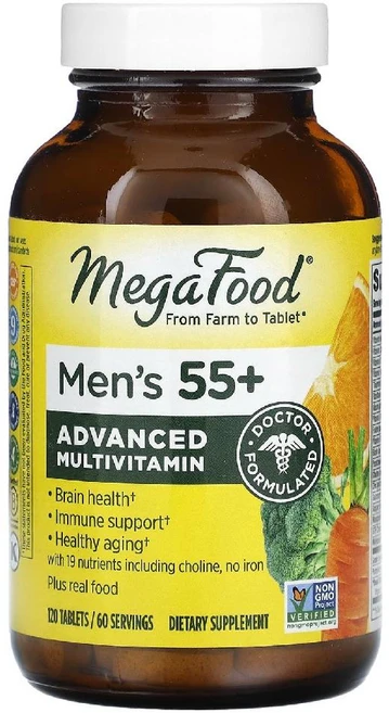 MegaFood 55세 이상 여성용 어드밴스드 종합비타민 120정 MegaFood (메가푸드), 120 개 - 쿠팡